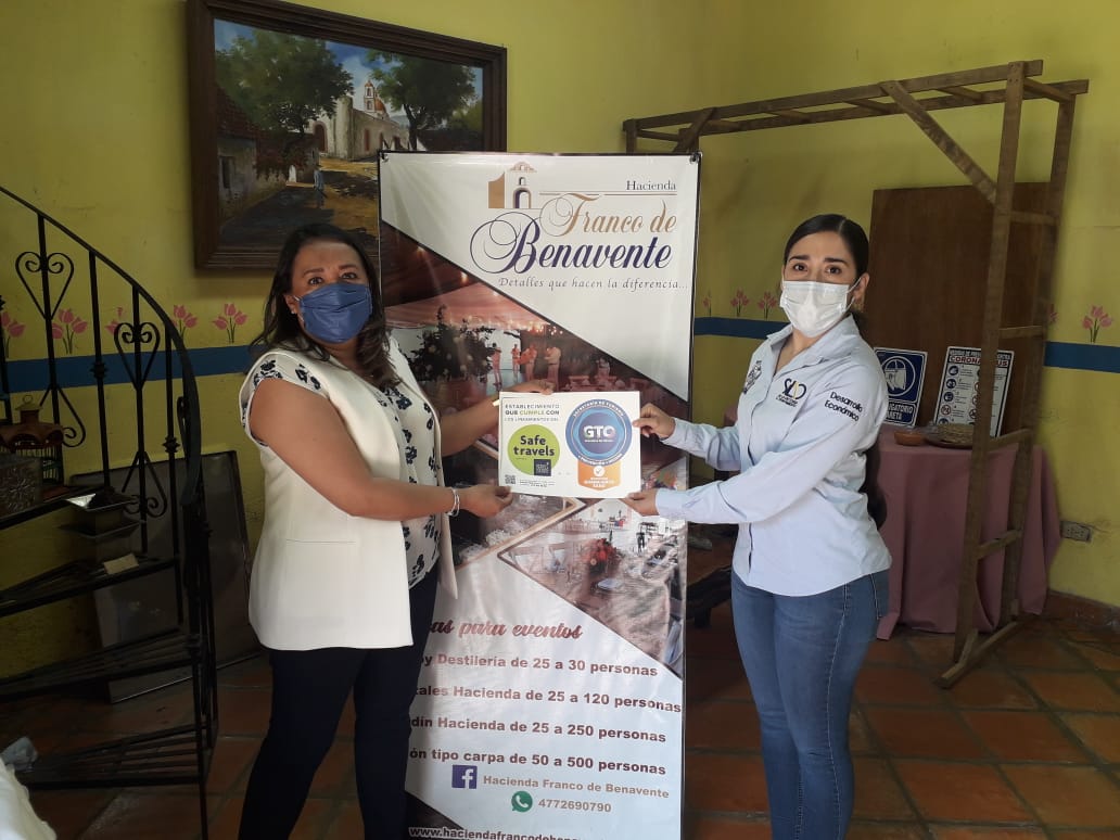 Establecimientos del sector turístico reciben el ¨Distintivo Guanajuato Sano¨