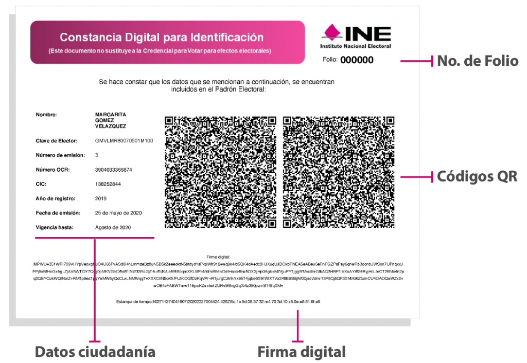 INE emite constancias digitales de identificación temporal debido a pandemia