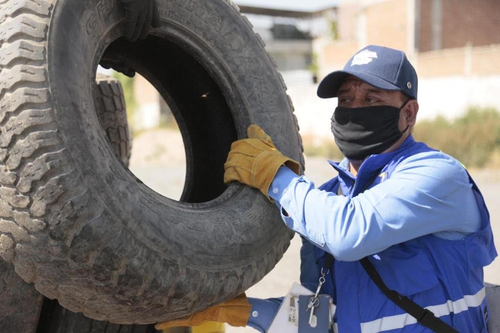 Instalan Centro de acopio temporal de neumáticos en Sopeña